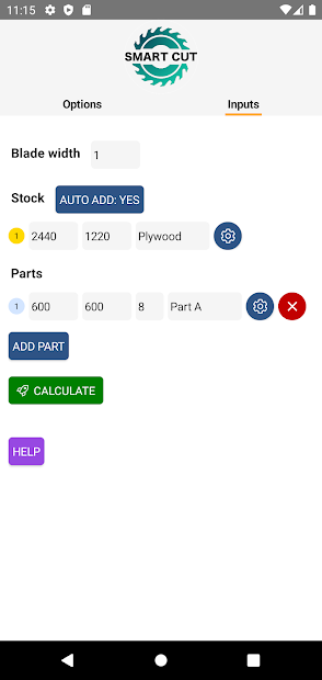 Captura 2 SmartCut CutList Optimizer android