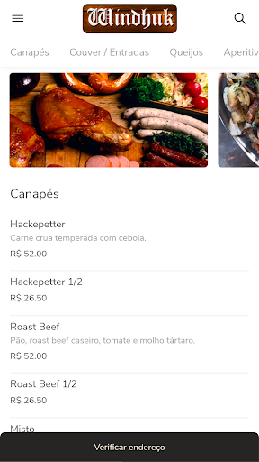 Android application Restaurante Windhuk screenshort