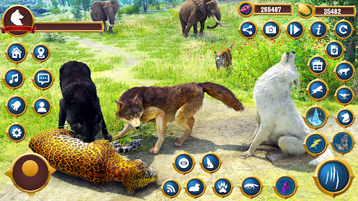 Virtual Wild Wolf Family Sim Screen 2