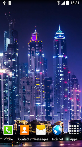 Dubai Night Live Wallpaper Screen 3