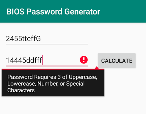 Estoril & Misano BIOS Password Screen 2