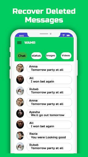 wamr: WhatsDeleted messages Screen 3
