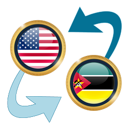 Icon image US Dollar x Mozambique Metical