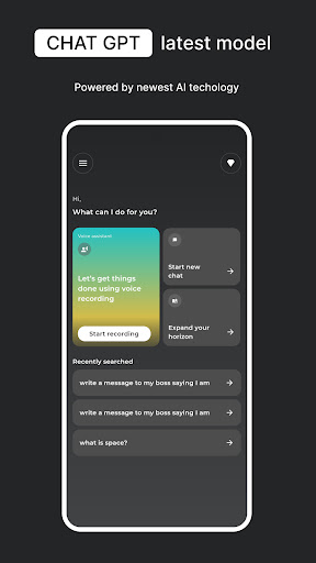 Android application PerfectAI - AI assistant screenshort
