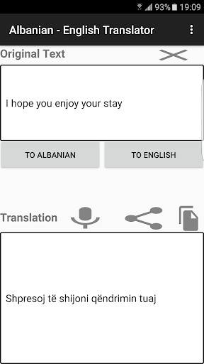 English - Albanian Translator Screenshot