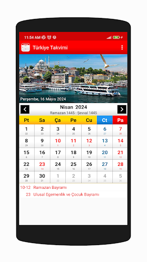Android application Türkiye Takvimi 2024 - Bayram screenshort