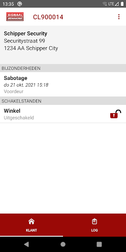 Android application SignaalBewaking Pro screenshort