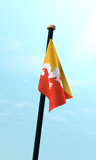 Bhutan Flag 3D Live Wallpaper Screen 3