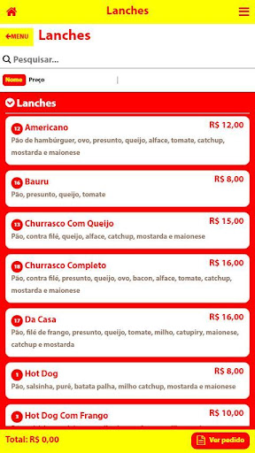 Veinho Lanches Screen 2