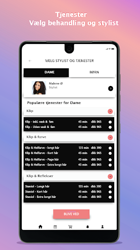 salon manager app Screen 3