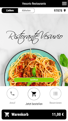 Android application Vesuvio Restaurants screenshort