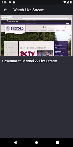 Bedford Community Television Screen 2