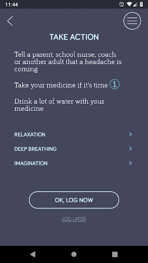 Migraine Trainer Screen 3