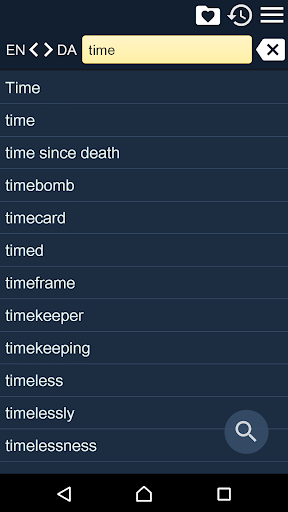 Android application English Danish Dictionary screenshort