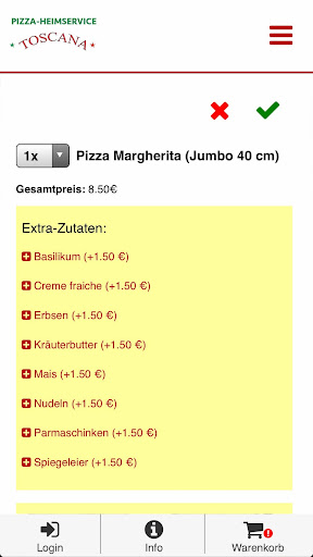 Pizzeria Toscana Spiesen Screen 3