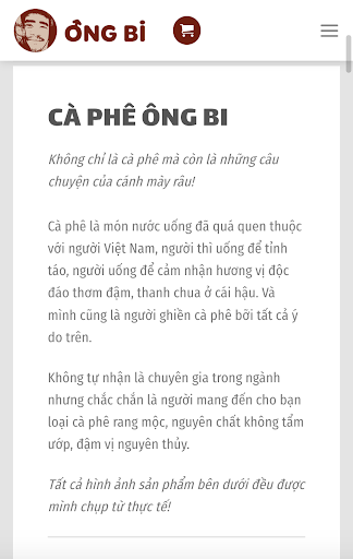 Cà Phê Ông Bi Screen 2