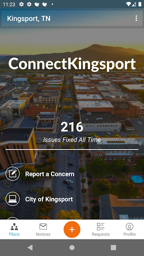 Android application ConnectKingsport screenshort