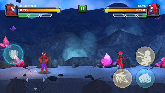 3D Fighting Games: Stick Super Hero Varies with device APK screenshots 6