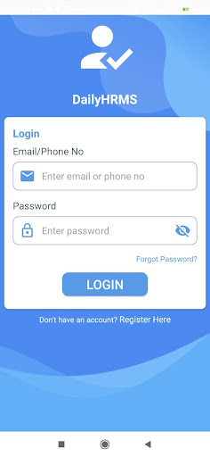 Android application DailyHRMS screenshort