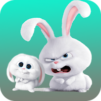 Sticker Snowball Rabbit WAStickerApps