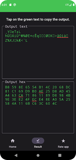 DES and AES Encryption Screen 3