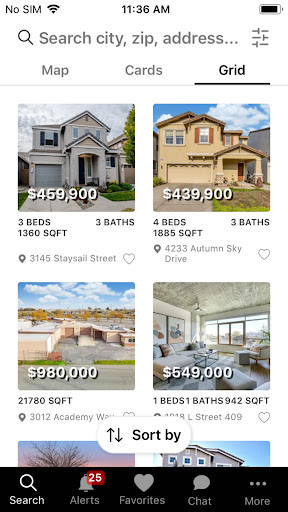 Sacramento Real Estate App Screen 2