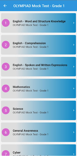 OLYMPIAD Math English Grade 1