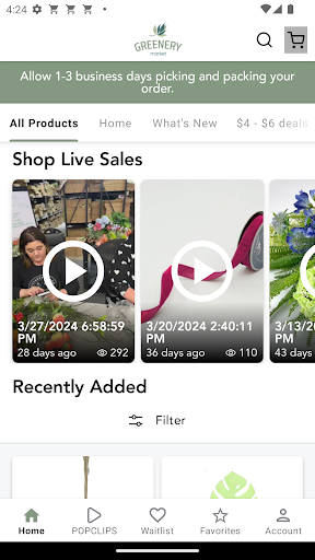 Android application Greenery market screenshort