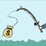 Fishing for cash icon