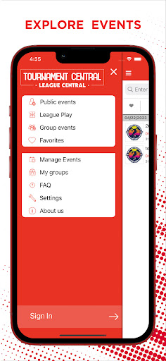Tournament / League Central AR Screen 3