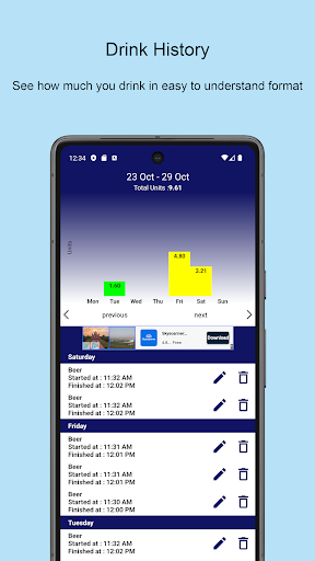 Drinkey - Alcohol Tracker Screen 2