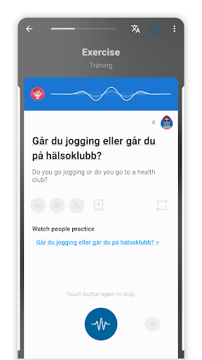Learn Swedish Speak & Listen Screen 3