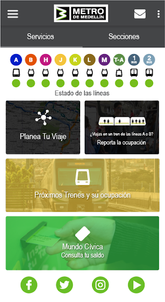Captura 2 Metro de Medellín (Aplicación Oficial) android