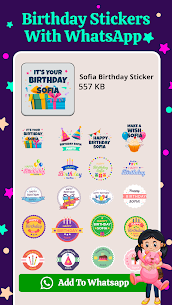 Birthday Stickers With Name 1