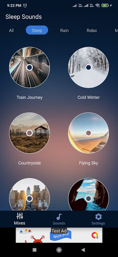Android application Relax sleep music for stress screenshort