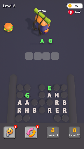 Android application Letter Jam Puzzle screenshort