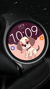 Cute Dog digital watch face