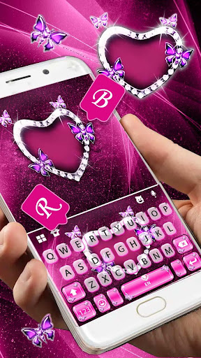 Luxury Heart Keyboard Theme Screen 2