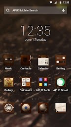 Wooden-APUS Launcher theme