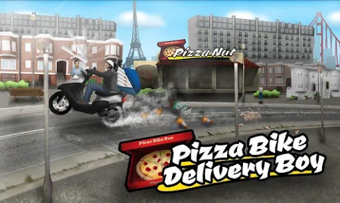 Pizza Bike Delivery Boy 8