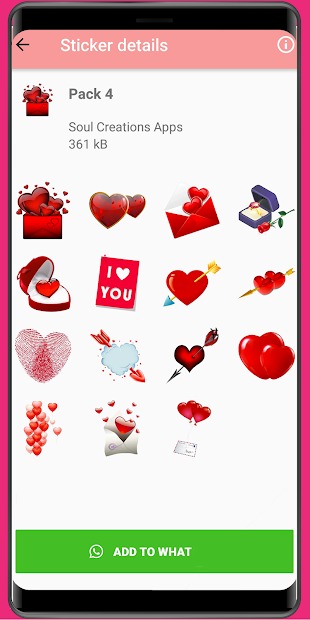Captura de Pantalla 7 WASticker - Pegatinas de amor android