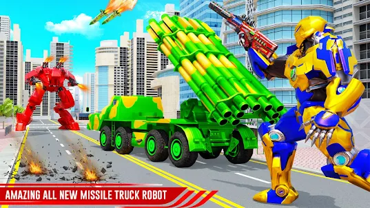caminhão mísseis robô dinosaur