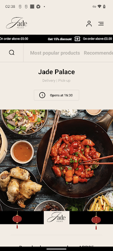 Android application Jade Palace Edinburgh screenshort