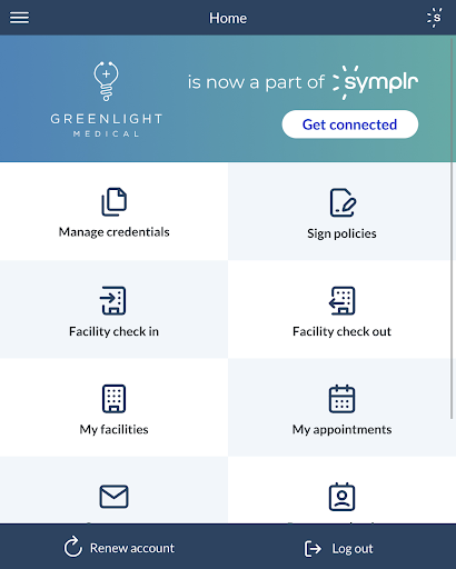 Android application symplr Access screenshort