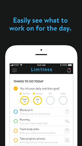 Android application Limitless Athletics screenshort