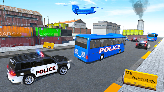 Police Bus Parking Bus Games