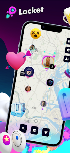 Android application Locket | location-sharing app screenshort