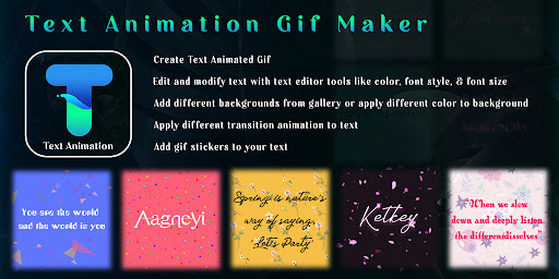 Android application Text Animation Maker on Video screenshort