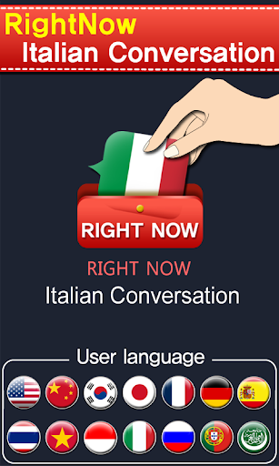 Android application RightNow Italian Conversation screenshort