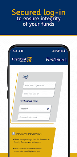 Android application FirstDirect Mobile screenshort